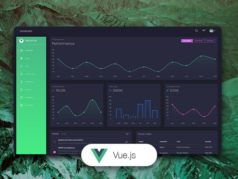 Vue Black Dashboard by VueJS Expo