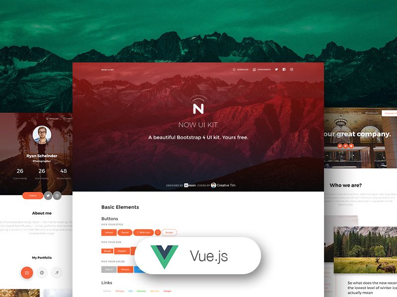 Vue Now UI Kit - VueJS